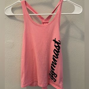 pink justice cotton tank
